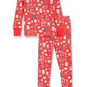 Kids Start  Wars  100% Cotton  Snug fit holiday 2piece pajamas  kids size 10 EUC